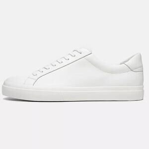 NWOT VINCE Men's Fulton Lace-Up Sneakers White Size 9.5 100% Leather MSRP $198